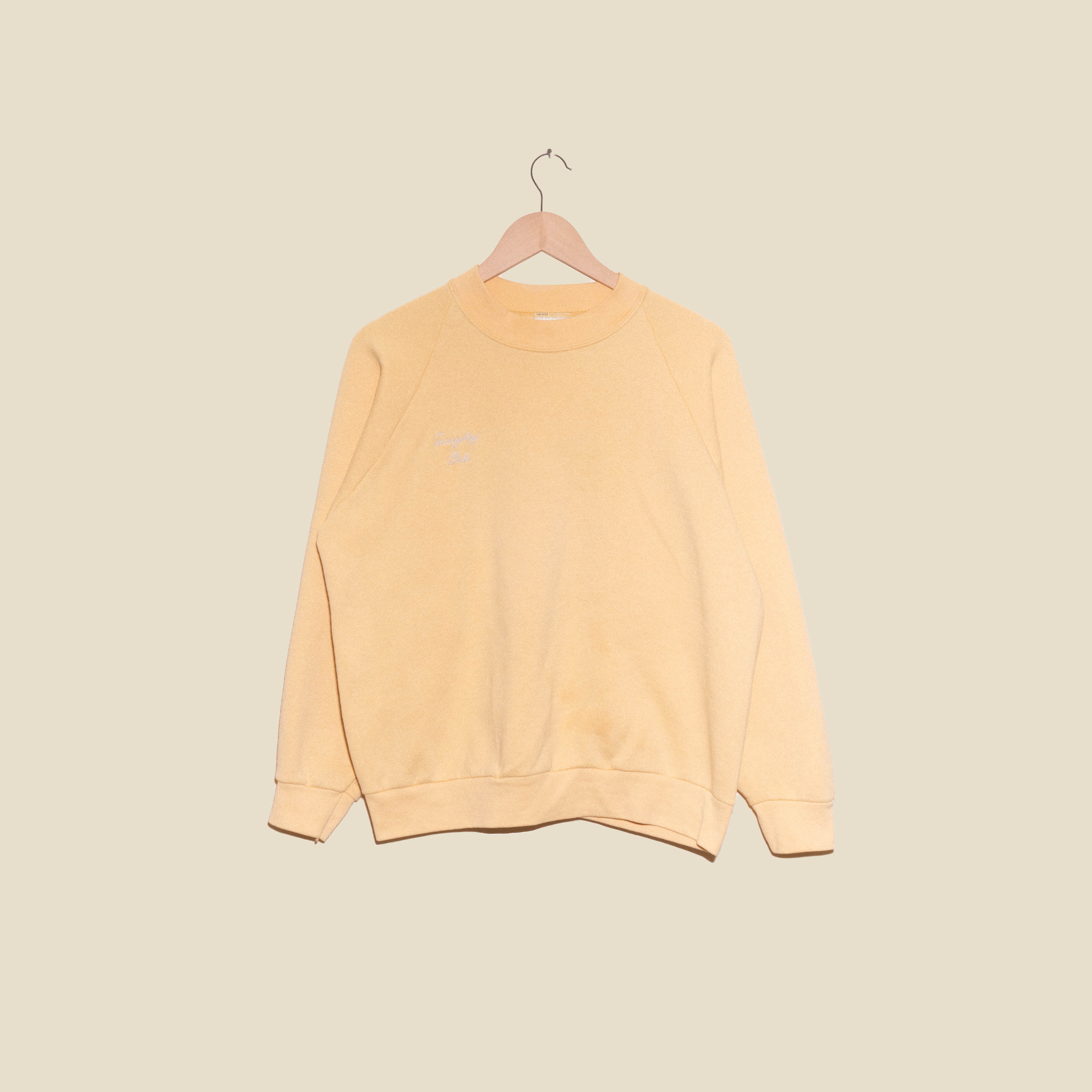 Washed yellow sweatshirt sale